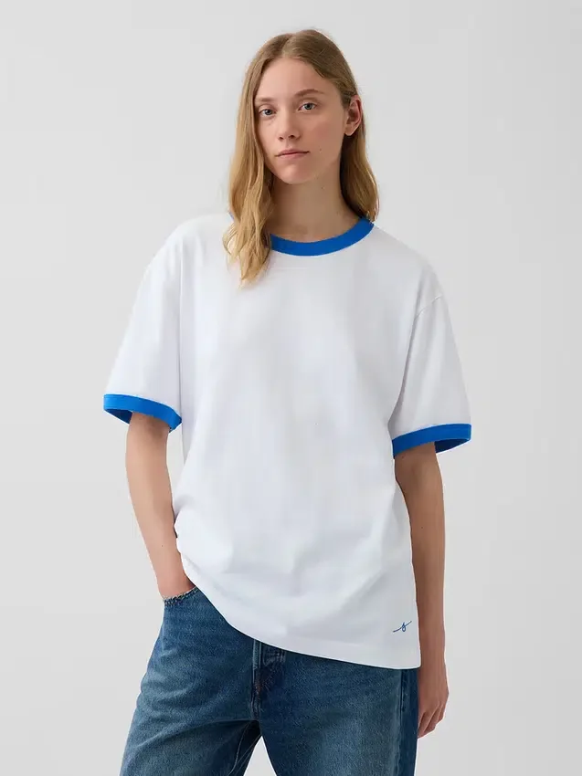 Camiseta «Get Blue» con logotipo y corte holgado