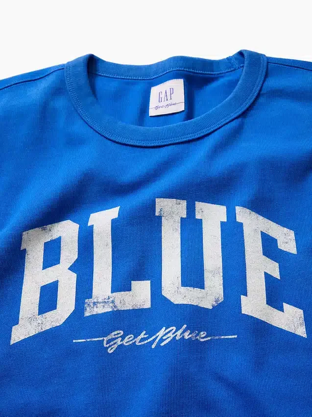 Camiseta «Get Blue» con logotipo y corte holgado