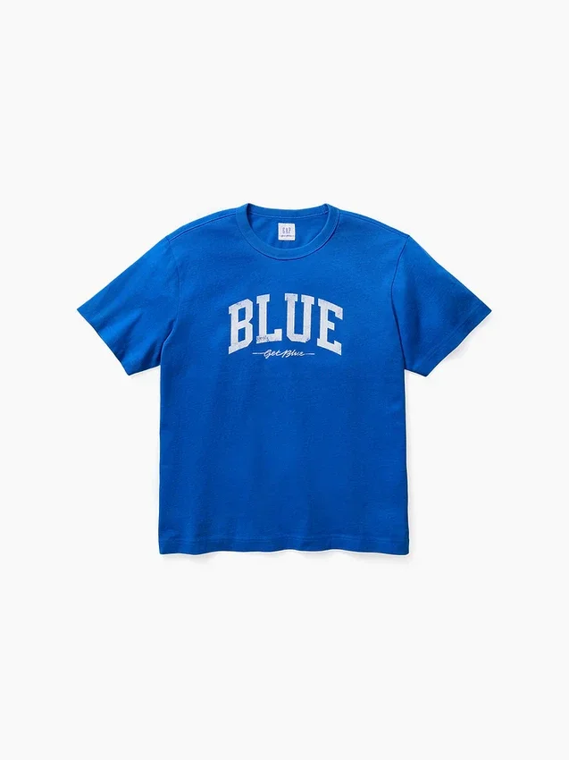 Camiseta «Get Blue» con logotipo y corte holgado