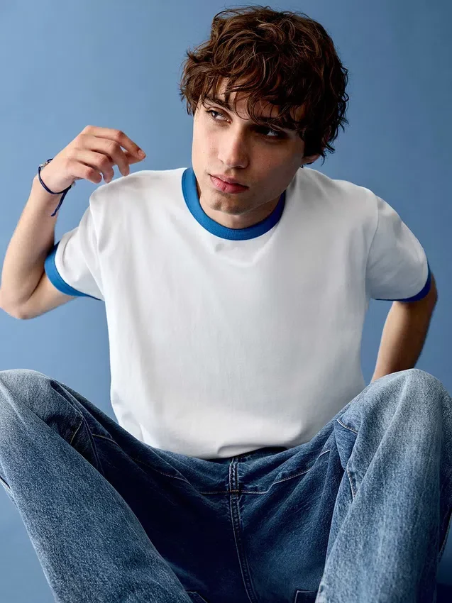 Camiseta «Get Blue» con logotipo y corte holgado