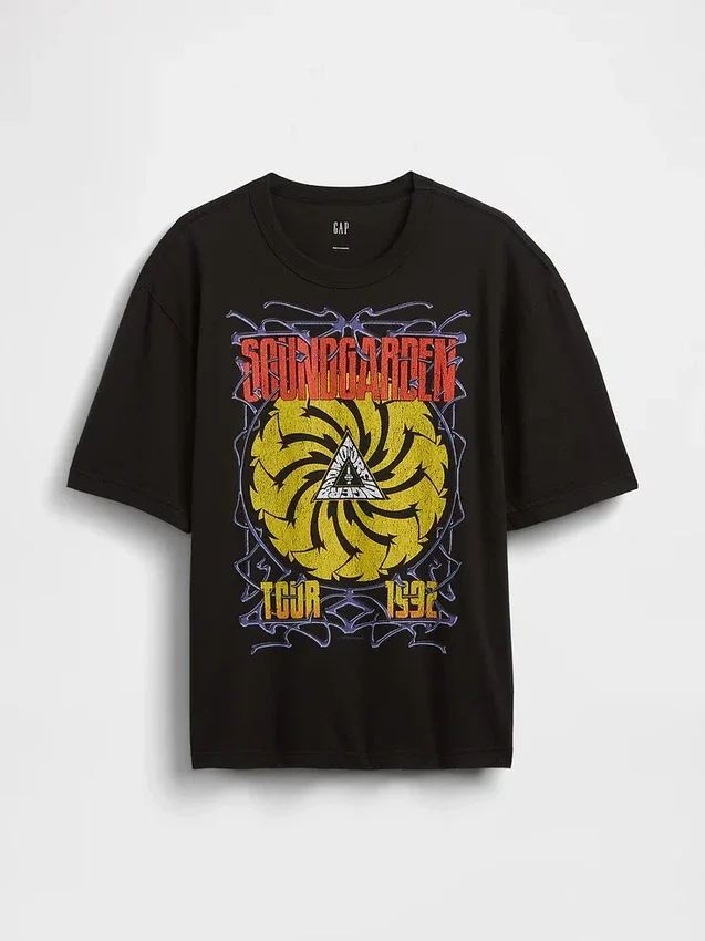Camiseta gráfica corta de tejido grueso de Soundgarden