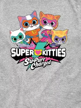 Camiseta gráfica de manga corta para niños pequeños con el logotipo de «Super Kitties»