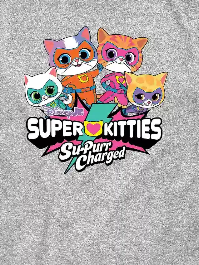 Camiseta gráfica de manga corta para niños pequeños con el logotipo de «Super Kitties»