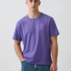 Camiseta gráfica holgada de tejido grueso