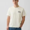 Camiseta gráfica holgada de tejido grueso