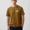 Camiseta gráfica holgada de tejido grueso