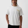 Camiseta gráfica holgada de tejido grueso