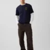 Camiseta gráfica holgada de tejido grueso
