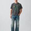 Camiseta gráfica holgada de tejido grueso
