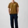 Camiseta gráfica holgada de tejido grueso