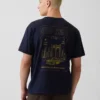 Camiseta gráfica holgada de tejido grueso