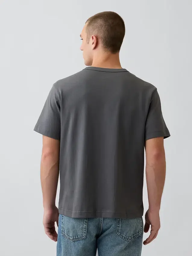 Camiseta gráfica holgada de tejido grueso