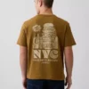 Camiseta gráfica holgada de tejido grueso