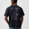 Camiseta gráfica holgada de tejido grueso