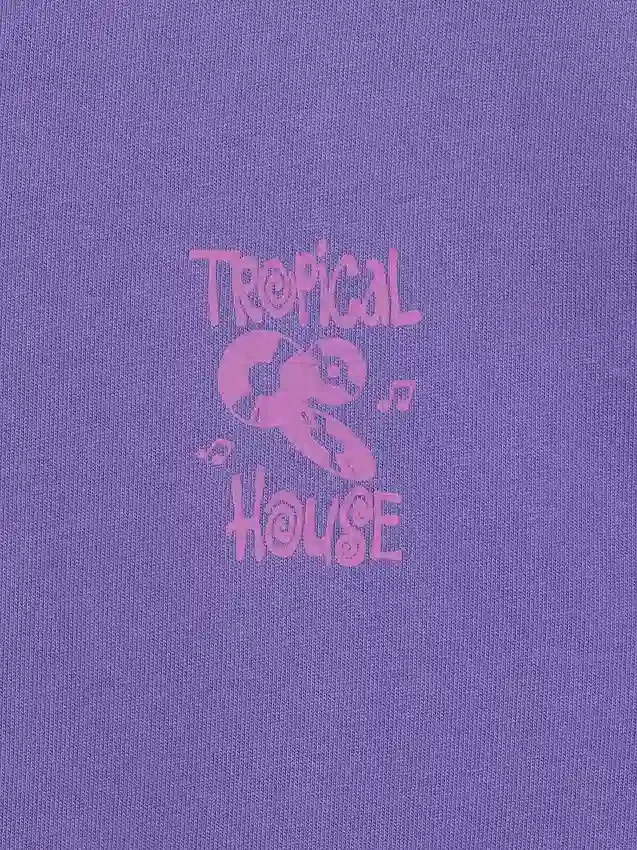Camiseta gráfica holgada de tejido grueso