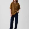 Camiseta gráfica holgada de tejido grueso