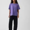 Camiseta gráfica holgada de tejido grueso