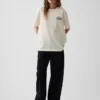 Camiseta gráfica holgada de tejido grueso