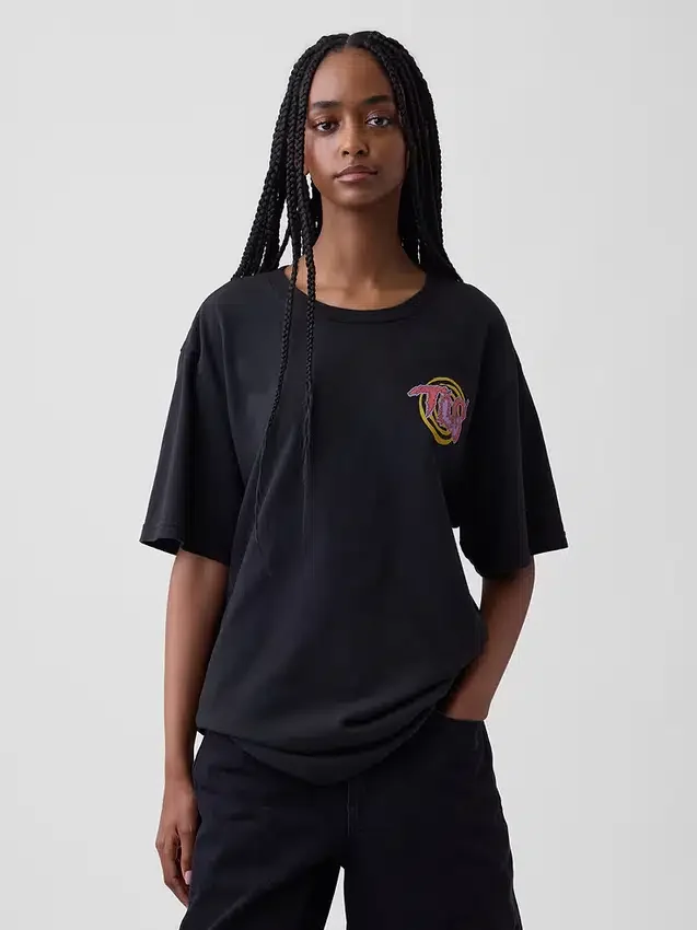 Camiseta gráfica holgada «Tlc»