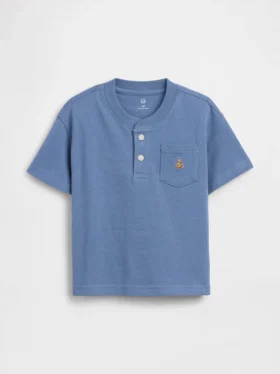 Camiseta Henley con bolsillo para bebés y niños pequeños