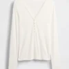 Camiseta Henley de canalé transparente