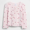 Camiseta Henley de punto calado para bebés y niños pequeños