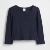 Camiseta Henley de punto calado para bebés y niños pequeños