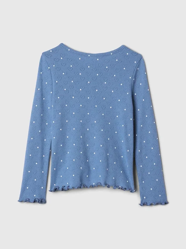 Camiseta Henley de punto calado para bebés y niños pequeños