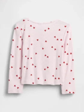 Camiseta Henley de punto calado para bebés y niños pequeños