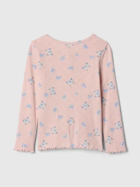Camiseta Henley de punto calado para bebés y niños pequeños