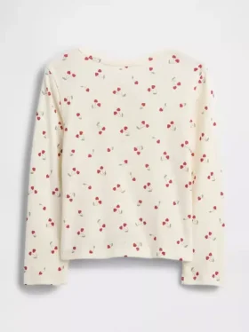 Camiseta Henley de punto calado para bebés y niños pequeños