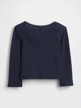 Camiseta Henley de punto calado para bebés y niños pequeños
