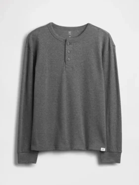 Camiseta Henley holgada para niños