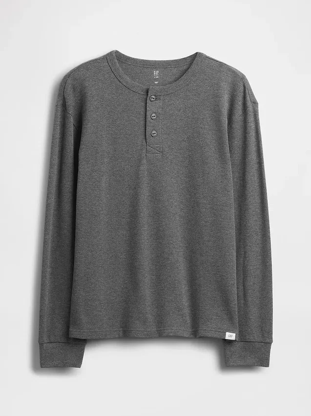 Camiseta Henley holgada para niños