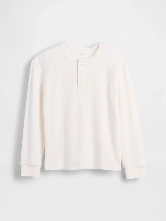 Camiseta Henley holgada para niños