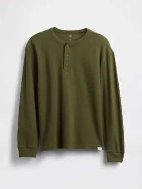 Camiseta Henley holgada para niños