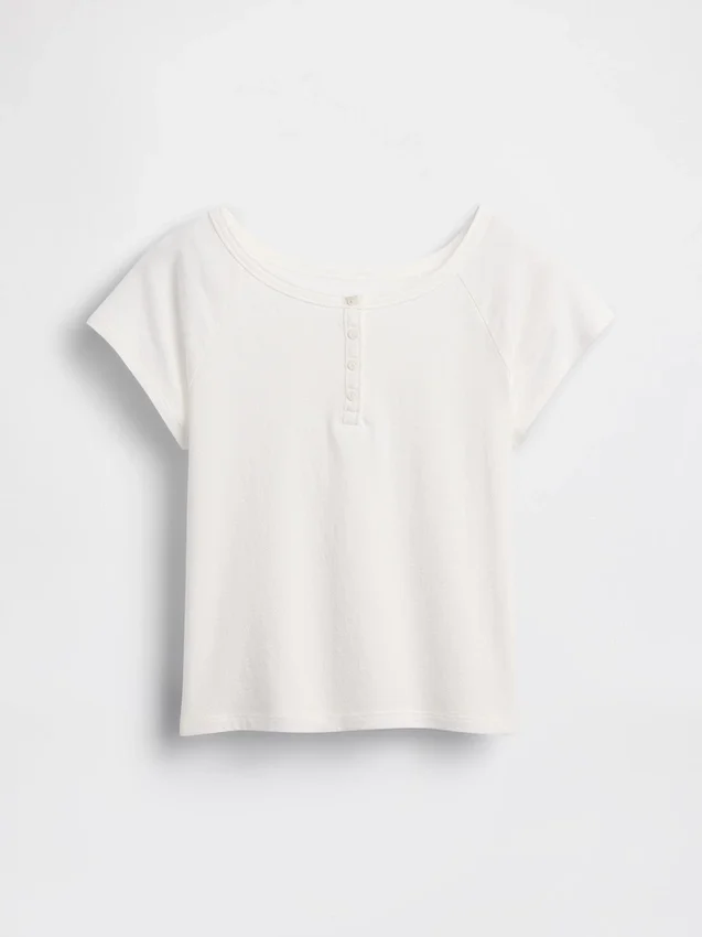 Camiseta Henley raglán para niños