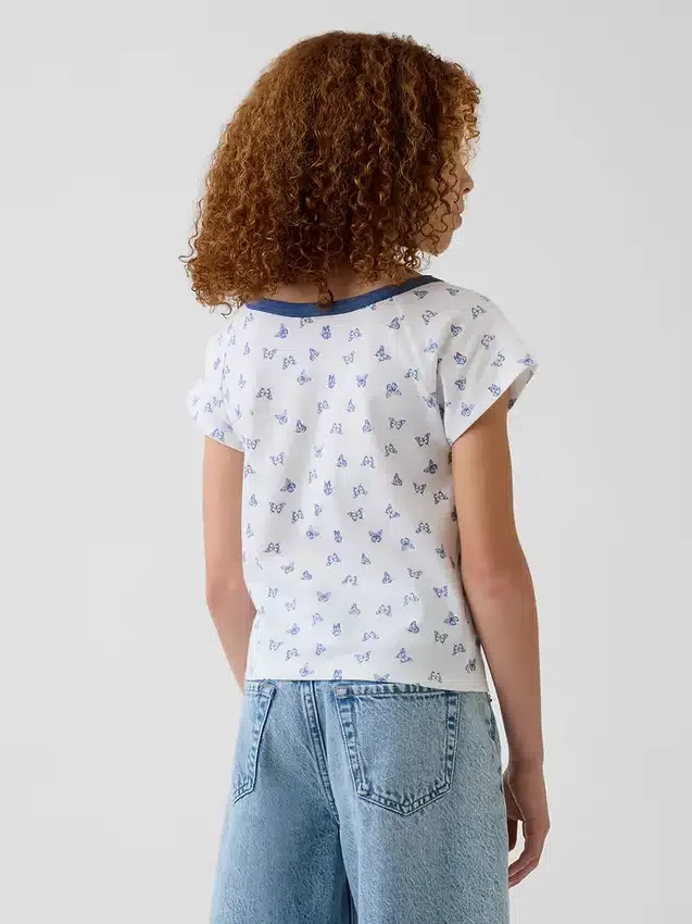 Camiseta Henley raglán para niños