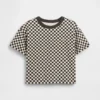 Camiseta holgada a cuadros para bebés y niños pequeños