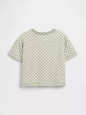Camiseta holgada a cuadros para bebés y niños pequeños