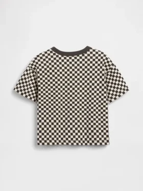 Camiseta holgada a cuadros para bebés y niños pequeños