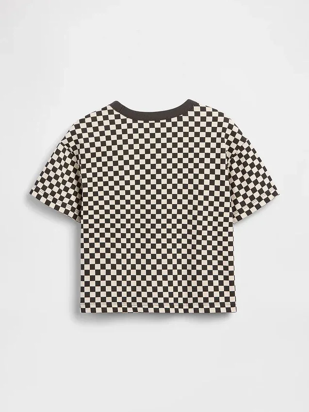 Camiseta holgada a cuadros para bebés y niños pequeños