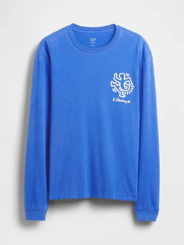 Camiseta holgada con estampado de Keith Haring