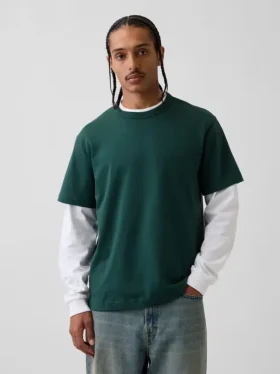 Camiseta holgada de peso grueso para adulto