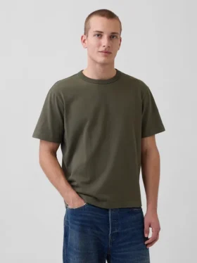 Camiseta holgada de peso grueso para adulto