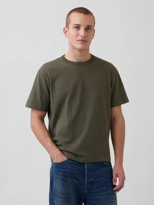 Camiseta holgada de peso grueso para adulto