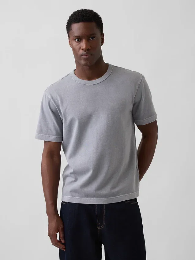 Camiseta holgada de peso grueso para adulto