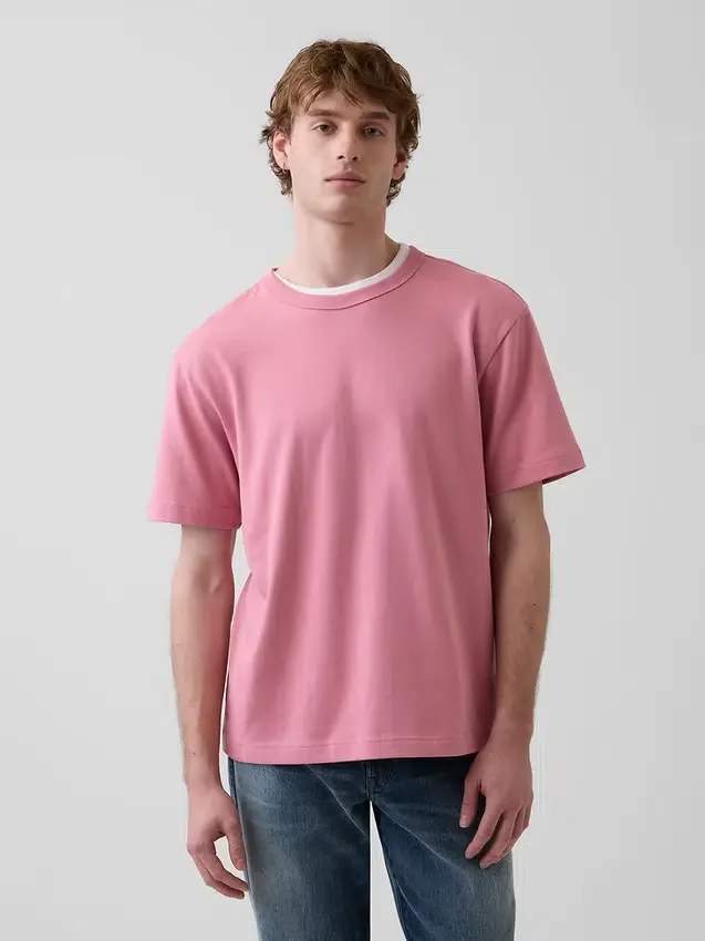 Camiseta holgada de peso grueso para adulto