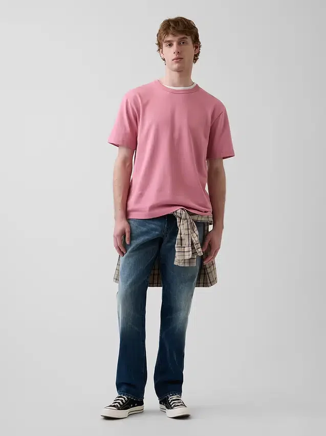 Camiseta holgada de peso grueso para adulto