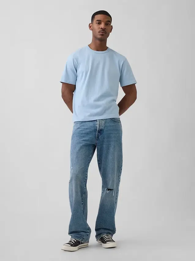 Camiseta holgada de peso grueso para adulto